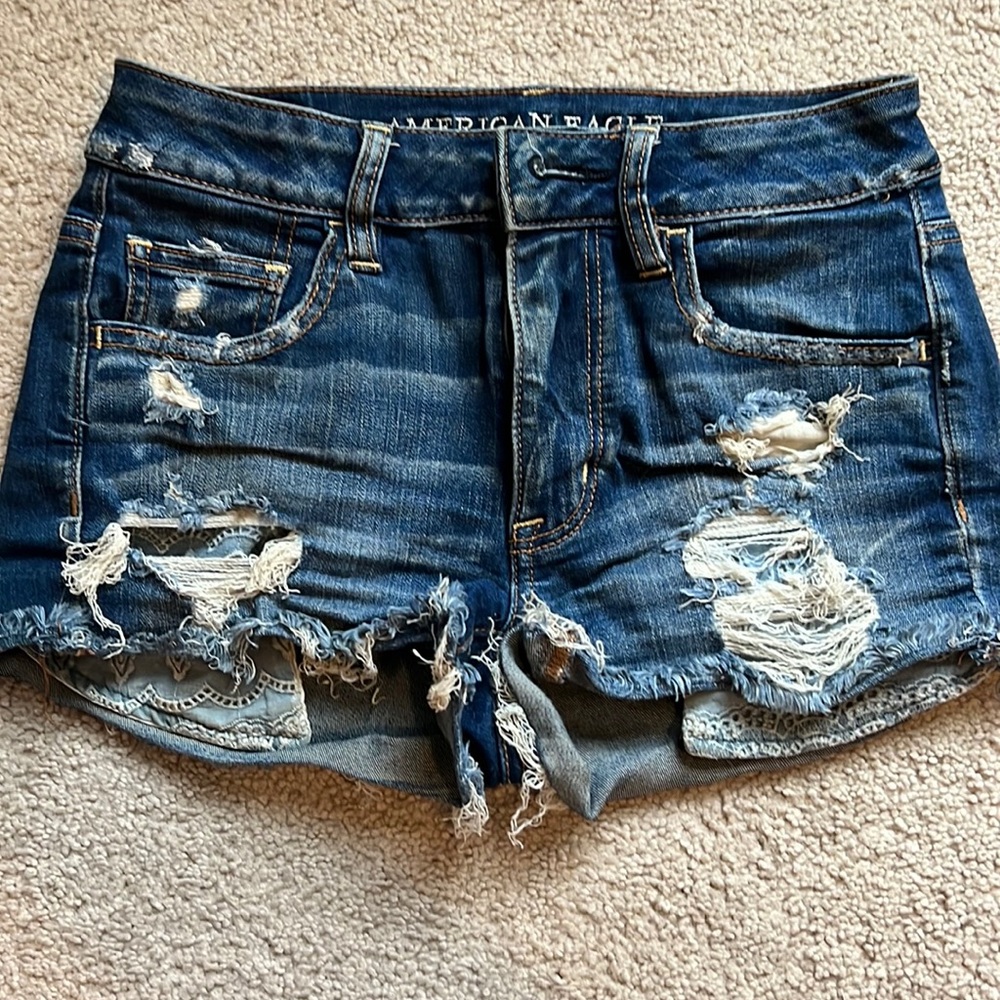 American Eagle Denim Shorts Size 2